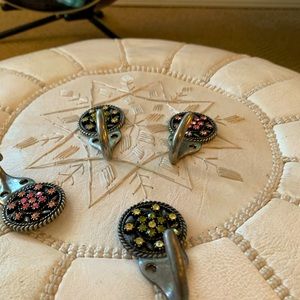 🎉SOLD🎉Anthropologie Wall Hooks. 4x Jeweled Hooks